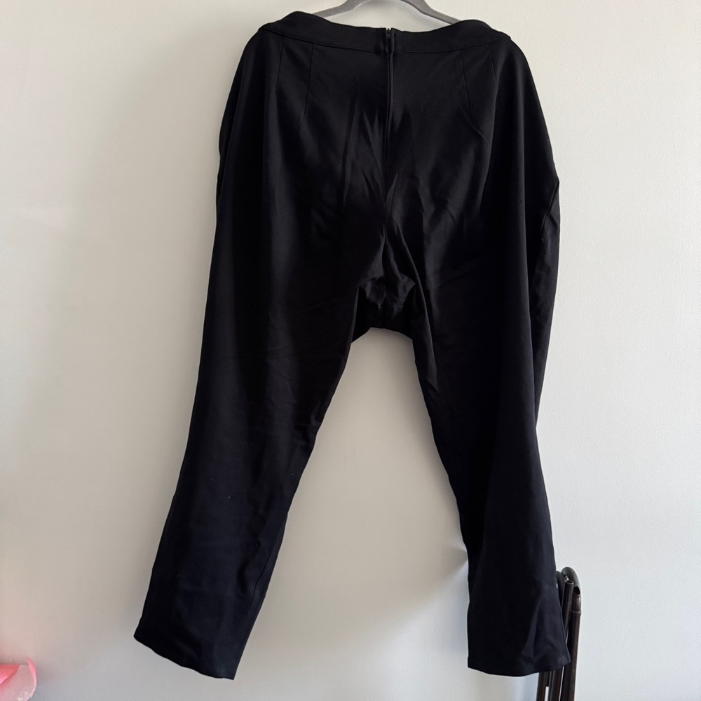 Black High-Waisted Ponte Pants 3x FLAWED